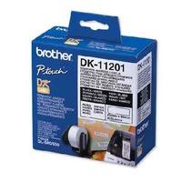 brother dk 11201 original label tape 29mm x 90mm black on white x 400