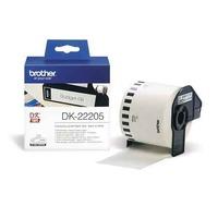 Brother DK22205 Original Continuous Paper Tape (62mm x 30.48m) Black on White