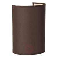 Brown Coral wall light with fabric shade