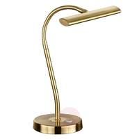 brass coloured curtis led table lamp