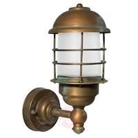 Brass outdoor wall lamp Amando, seawater-resistant