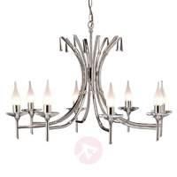 brightwell chandelier eight bulbs polished nickel