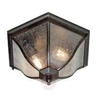 bronze coloured outdoor ceiling lamp new england