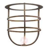 Brass basket for outdoor wall lights