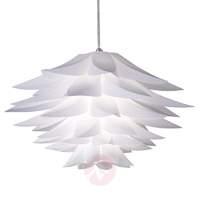 Bromelie - a flower-like hanging lamp in white