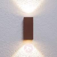 Bright LED outdoor wall lamp Tavi rust brown