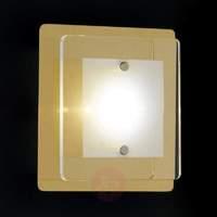 Brass coloured small wall lamp Lene with LED