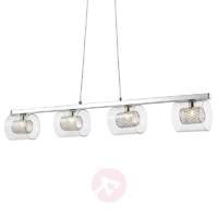 Brilliant pendant light Belinda with glass shades