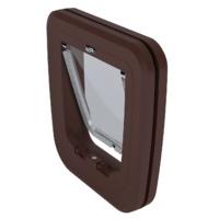 Brown Glass & Wood Classic Pet Door Cat Flap