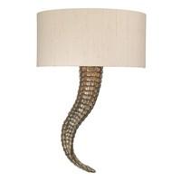 bru0700r brutus 1 light right hand wall light in bronze with silk shad ...