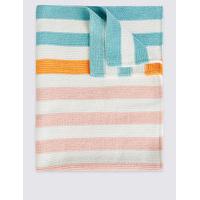 Bright Stripe Knitted Blanket