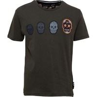 brave soul junior boys calavera t shirt khakiburnt orange