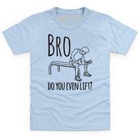 bro do you even lift graphic kids t shirt