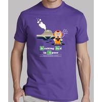 breaking bad in space - purple t shirt man