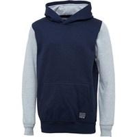 Brave Soul Junior Boys State OTH Hoody Navy/Light Grey Marl