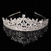 Bridal Crown Silver Tiara Queen Crystal/Diamond Hairclips Headpiece Handmake For Wedding/Party