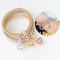 Bracelet Charm Bracelet Alloy Crown Fashion Jewelry Gift Gold / Silver, 1set