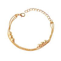 Bracelet Chain Bracelet Alloy Circle Fashion Jewelry Gift Gold, 1pc