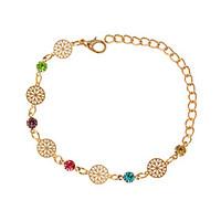 bracelet chain bracelet alloy round fashion jewelry gift gold silver 1 ...