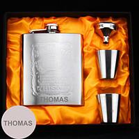 Bride / Groom / Bridesmaid / Groomsman Gifts Piece/Set Hip Flasks Modern Congratulations Stainless Steel Personalized Hip Flasks Silver