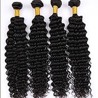 Brazilian Virgin Hair Deep Wave100% Brazilian Human Hair Weave 4 Bundle 200g 6A Brazilian Deep Wave