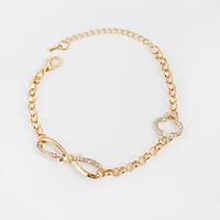 Bracelet Chain Bracelet Tennis Bracelet Alloy Rhinestone Bowknot Party Daily Casual Christmas Gifts Jewelry Gift Gold Silver, 1pc
