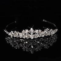 Bridal Crown Silver Tiara Queen Crystal/Diamond Hairclips Headpiece Handmake For Wedding/Party
