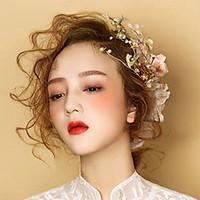 Bride\'s Gloden Flower Wedding Hair Accessories Headbands Hair Clip Barrette 1 PC