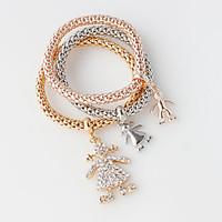 Bracelet Wrap Bracelet Alloy Circle Double-layer / Fashion Wedding / Party Jewelry Gift Gold, 1set