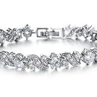 Bracelet Chain Bracelet Alloy Rhinestone Others Fashion Party Birthday Jewelry Gift White, 1pc