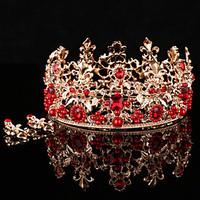 Bride\'s Flower Shape Wedding Hair Accessories Headbands Tiaras Crown 1 Set (1 crown 1 pair erring)