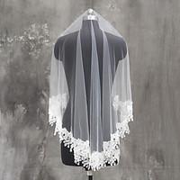 bride bridesmaids white ivory wedding veil one tier fingertip veils tu ...