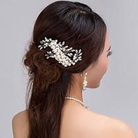 Bride\'s Pearl Rhinestone Hair Comb Wedding Hair Jewelry Accessories 1 PC