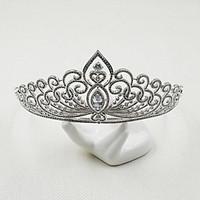 brass cubic zirconia headpiece wedding special occasion casual tiaras  ...