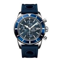 Breitling Superocean Heritage 46 men\'s chronograph blue strap watch