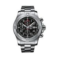 breitling super avenger ii mens automatic chronograph black dial pro s ...