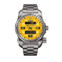 Breitling Professional Emergency II men\'s yellow dial titanium bracelet watch