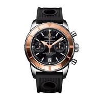 Breitling Superocean Heritage 44 Chronographe men\'s 18ct rose gold and black strap watch