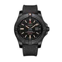 breitling avenger mens automatic black cordura strap watch