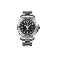 Breitling Colt 44 Automatic men\'s black dial stainless steel bracelet watch