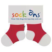 Bright Red Sock Ons Keep Baby Socks On