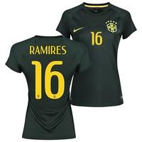 Brazil Third Shirt 2013/15 - Womens Black with Ramires 16 printing