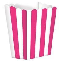 bright pink stripe party favour box