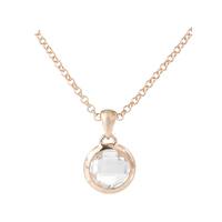 bronzallure 18 rolo necklaces faceted briol pendant