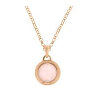 bronzallure 18 rolo necklace faceted briol pendant