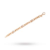 Bronzallure Rose Gold Plated Oval Link Washer Bracelet