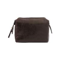 Brown Tanned Leather Wash Bag - Savile Row
