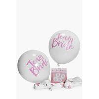 bride slogan balloon 10 pack white