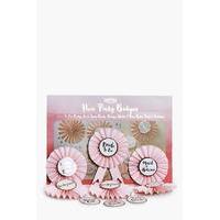 Bride Rosette Badge Kit 6 Pack - pink