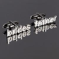 Brides Father Cut Out Words Wedding Cufflinks